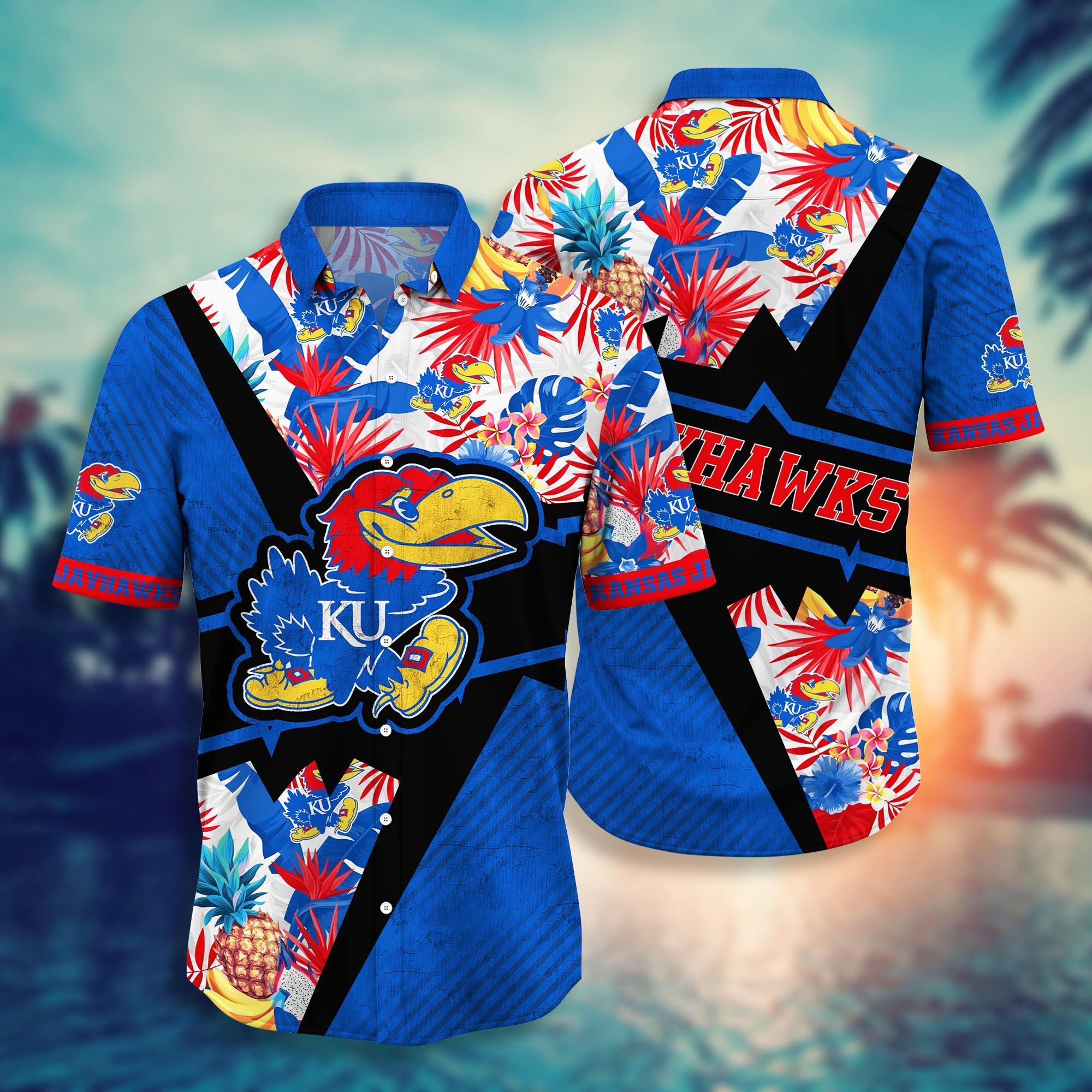 Kansas Jayhawks NCAA Flower Hawaii Shirt For Fans Ver 12