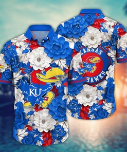 Kansas Jayhawks NCAA Flower Hawaii Shirt For Fans Ver 13