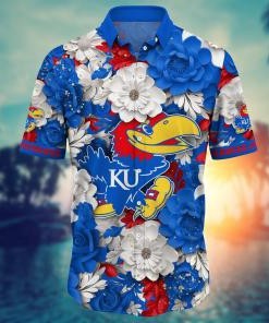 Kansas Jayhawks NCAA Flower Hawaii Shirt For Fans Ver 13