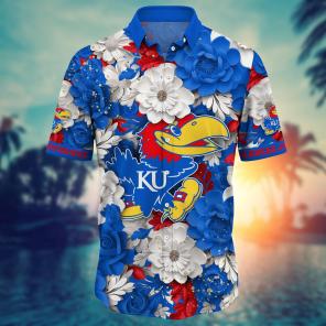 Kansas Jayhawks NCAA Flower Hawaii Shirt For Fans Ver 13