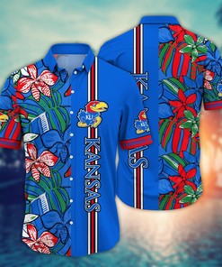 Kansas Jayhawks NCAA Flower Hawaii Shirt For Fans Ver 14