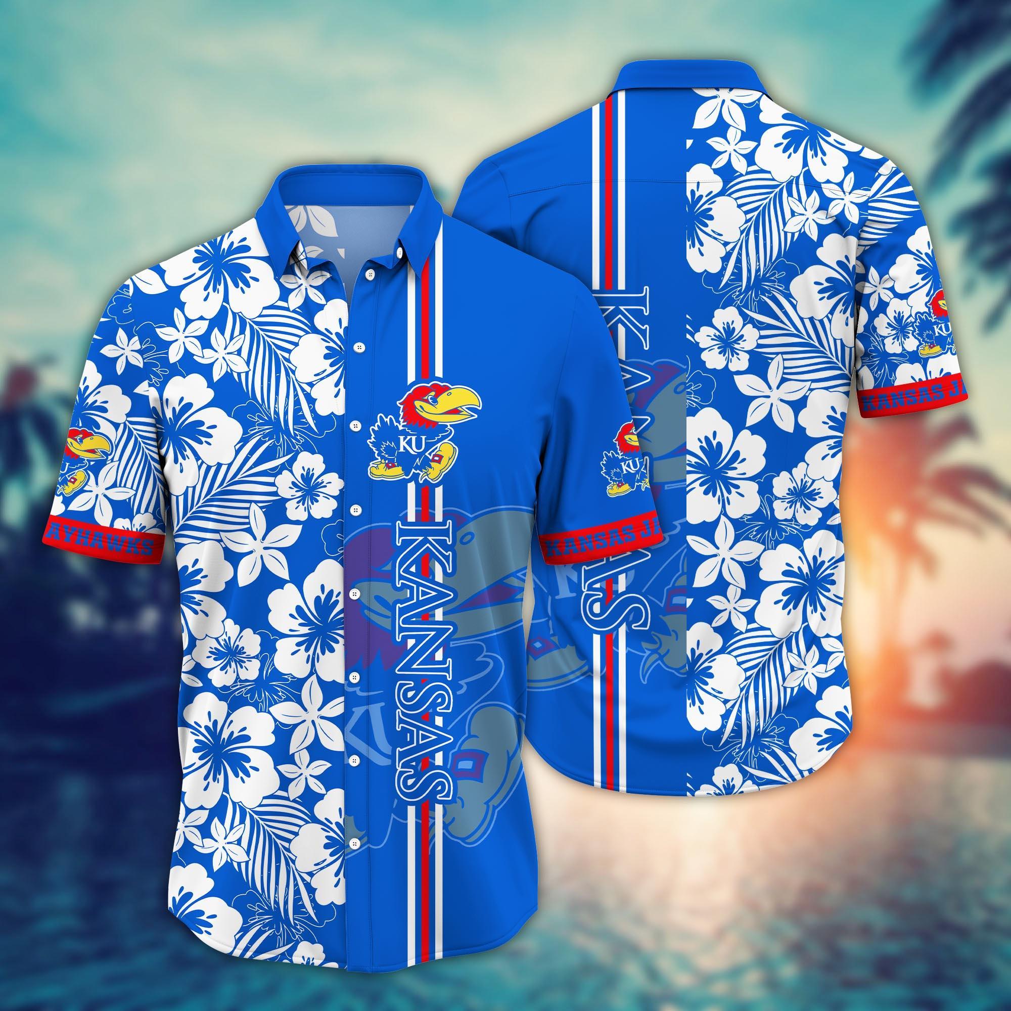 Kansas Jayhawks NCAA Flower Hawaii Shirt For Fans Ver 19
