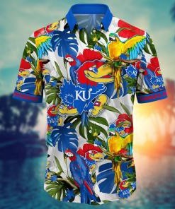 Kansas Jayhawks NCAA Flower Hawaii Shirt For Fans Ver 2