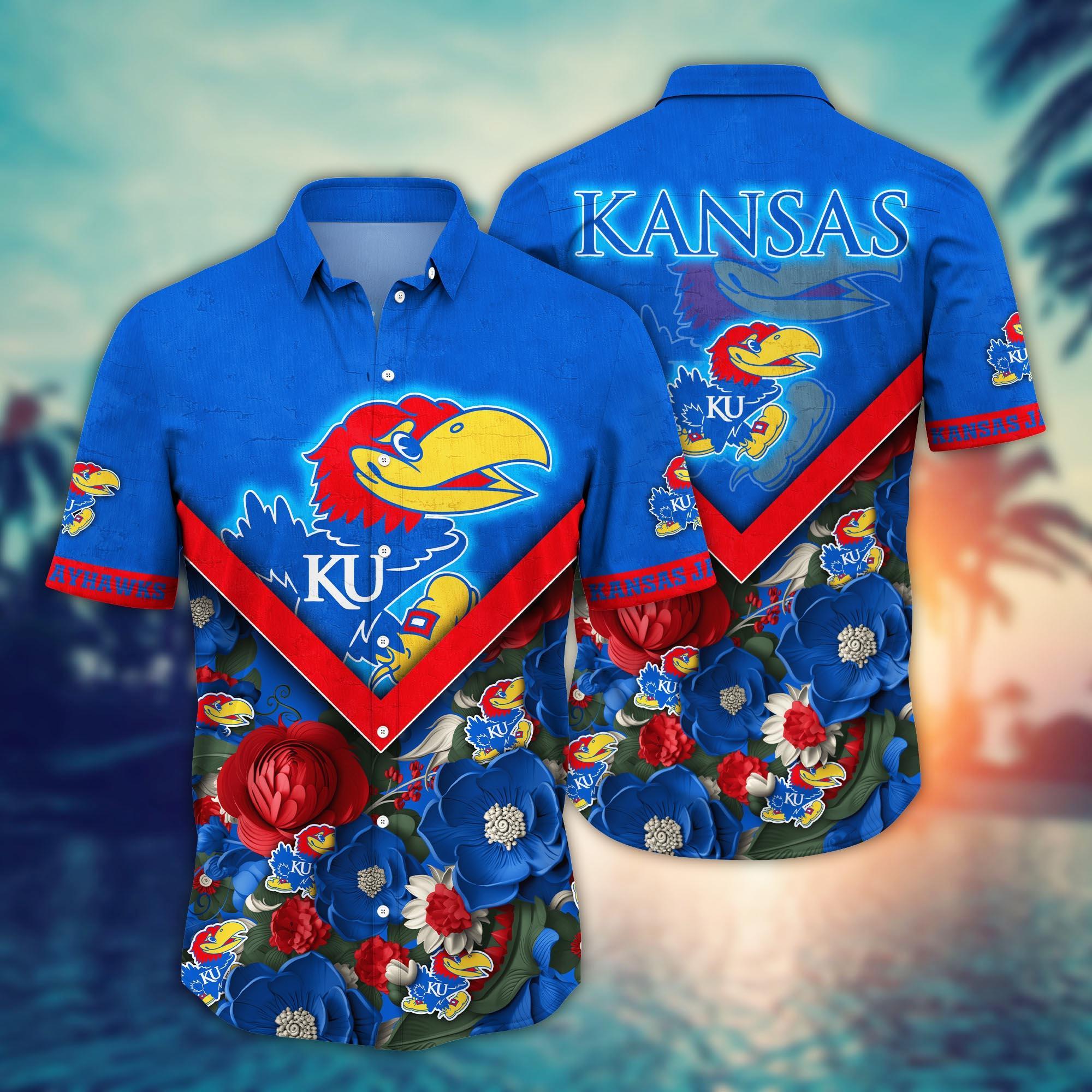 Kansas Jayhawks NCAA Flower Hawaii Shirt For Fans Ver 20