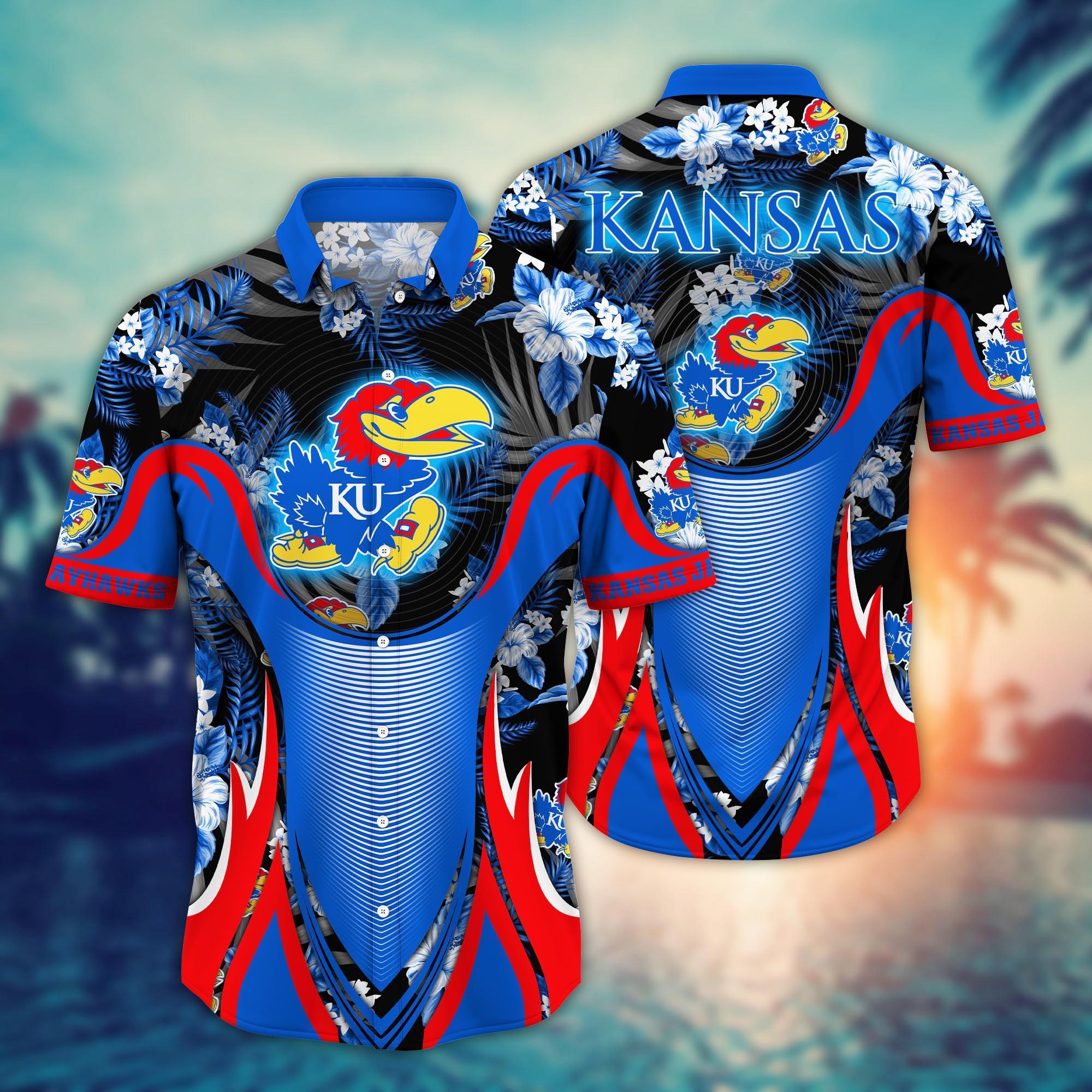 Kansas Jayhawks NCAA Flower Hawaii Shirt For Fans Ver 22