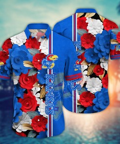 Kansas Jayhawks NCAA Flower Hawaii Shirt For Fans Ver 23