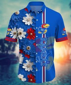 Kansas Jayhawks NCAA Flower Hawaii Shirt For Fans Ver 26