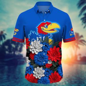 Kansas Jayhawks NCAA Flower Hawaii Shirt For Fans Ver 27