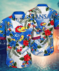 Kansas Jayhawks NCAA Flower Hawaii Shirt For Fans Ver 28
