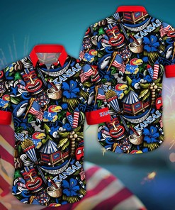 Kansas Jayhawks NCAA Flower Hawaii Shirt For Fans Ver 3