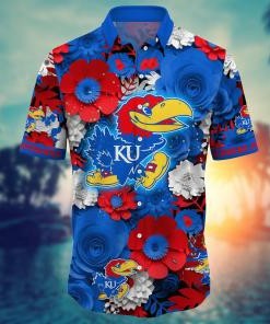 Kansas Jayhawks NCAA Flower Hawaii Shirt For Fans Ver 36