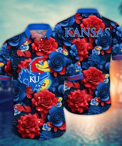 Kansas Jayhawks NCAA Flower Hawaii Shirt For Fans Ver 37