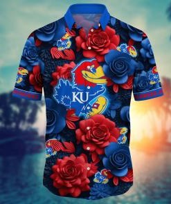 Kansas Jayhawks NCAA Flower Hawaii Shirt For Fans Ver 37