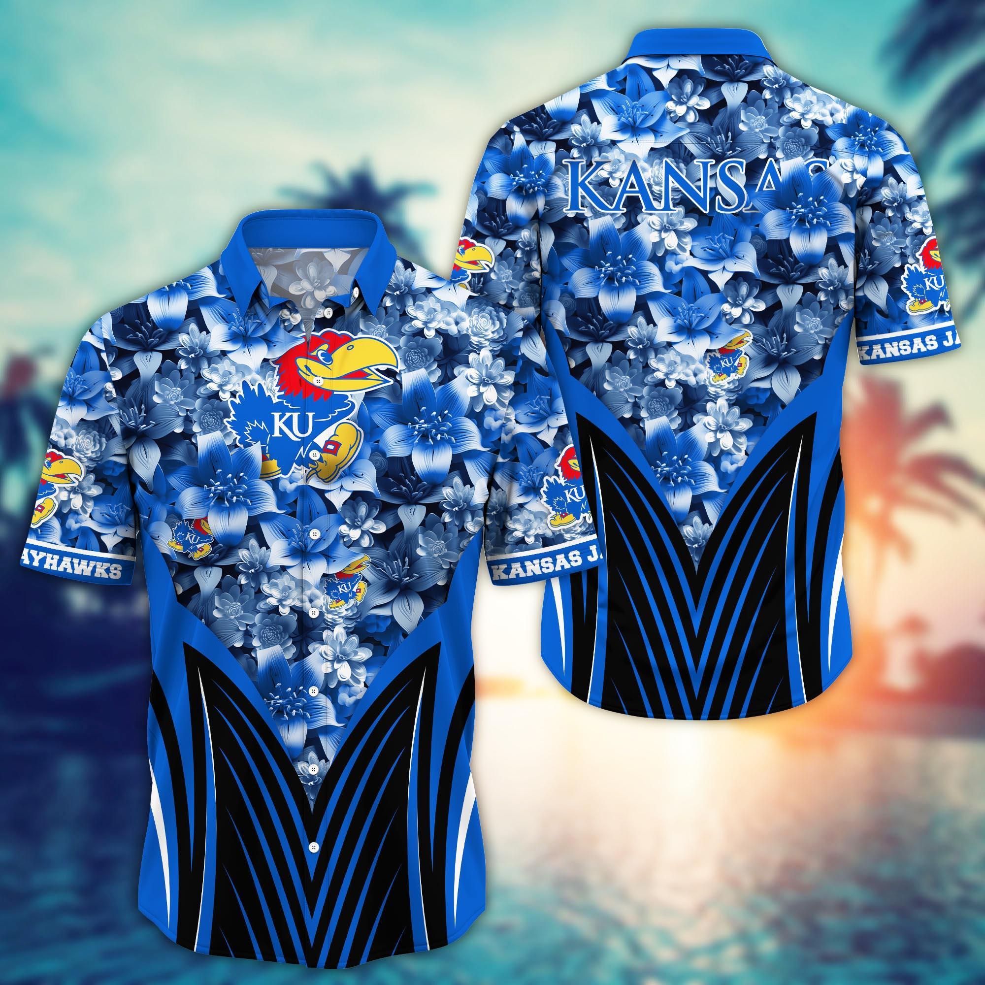 Kansas Jayhawks NCAA Hawaiian Shirt, Aloha Shirt Ver 1