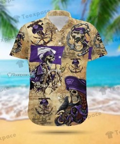 Kansas State Wildcats Pirate Skull Hawaiian Shirt