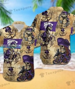 Kansas State Wildcats Pirate Skull Hawaiian Shirt
