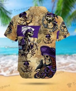 Kansas State Wildcats Pirate Skull Hawaiian Shirt