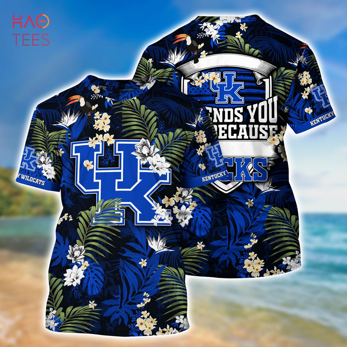 Kentucky Wildcats Hawaiian Shirt And Shorts For Summer, Tropical Patterns For Fans