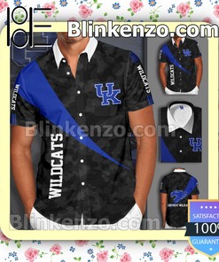 Kentucky Wildcats Mens Hawaiian Shirt and Shorts Set, Perfect for Summer 