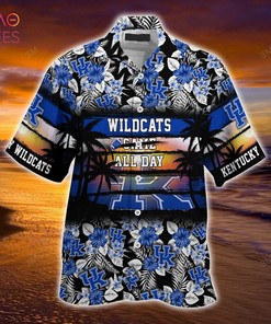 Kentucky Wildcats Summer Hawaiian Shirt - Sporty and Floral Pattern Shirt for Wildcats Sports Enthusiasts