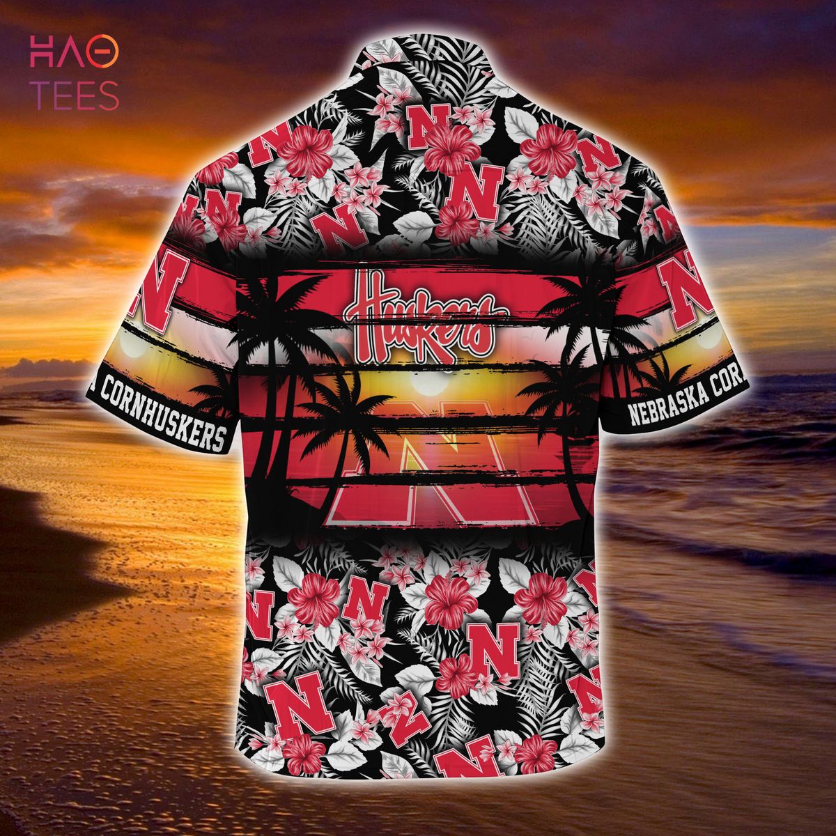 LIMITED EDITION Nebraska Cornhuskers Summer Hawaiian Shirt with Floral Pattern for Sports Enthusiasts