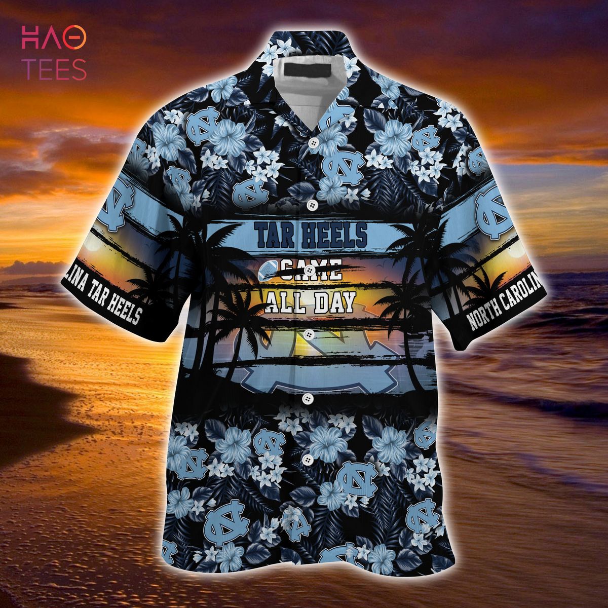 LIMITED EDITION North Carolina Tar Heels Summer Hawaiian Shirt with Floral Pattern for Sports Enthusiasts