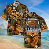 LIMITED EDITION Oklahoma State Cowboys Summer Hawaiian Shirt and Shorts with Tropical Patterns for Fans