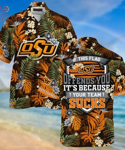 LIMITED EDITION Oklahoma State Cowboys Summer Hawaiian Shirt and Shorts with Tropical Patterns for Fans