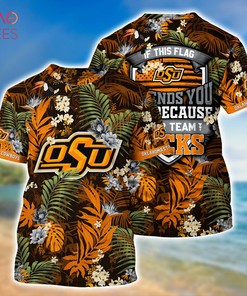 LIMITED EDITION Oklahoma State Cowboys Summer Hawaiian Shirt and Shorts with Tropical Patterns for Fans