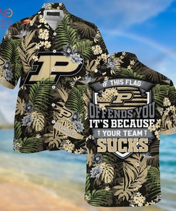 LIMITED EDITION Purdue Boilermakers Summer Hawaiian Shirt and Shorts with Tropical Patterns for Fans