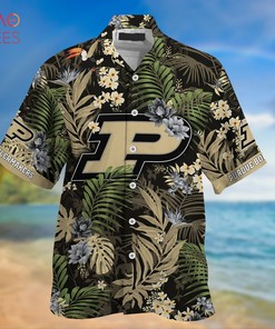 LIMITED EDITION Purdue Boilermakers Summer Hawaiian Shirt and Shorts with Tropical Patterns for Fans