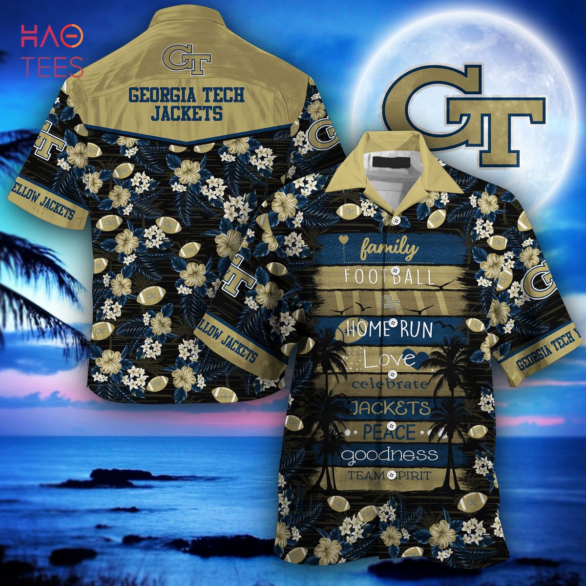 LIMITED Georgia Tech Yellow Jackets Hawaiian Shirt - New Gift For Summer