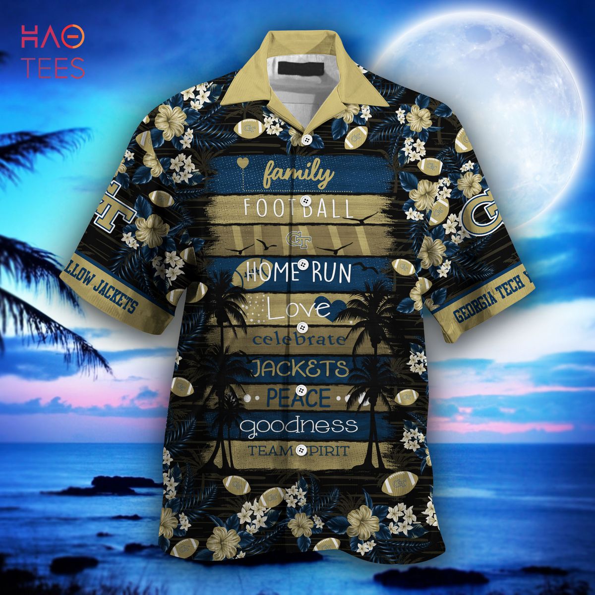 LIMITED Georgia Tech Yellow Jackets Hawaiian Shirt - New Gift For Summer