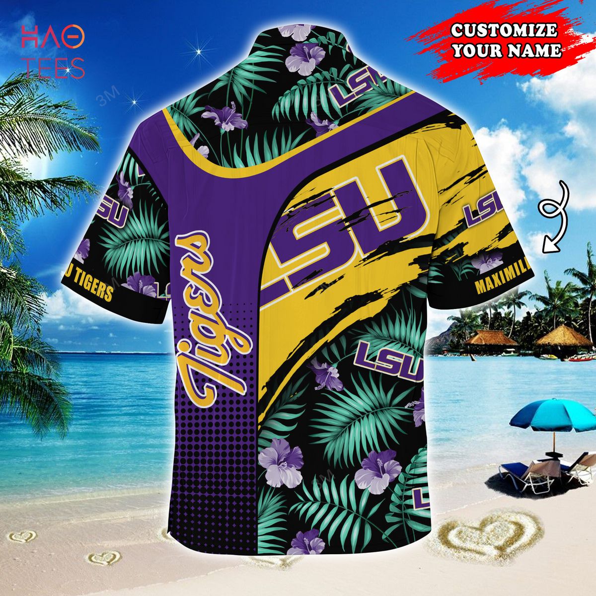 LSU TIGERS Customized Summer Hawaiian Shirt - Personalized and Tropical Pattern Shirt for Tigers Fans