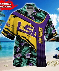 LSU TIGERS Customized Summer Hawaiian Shirt - Personalized and Tropical Pattern Shirt for Tigers Fans