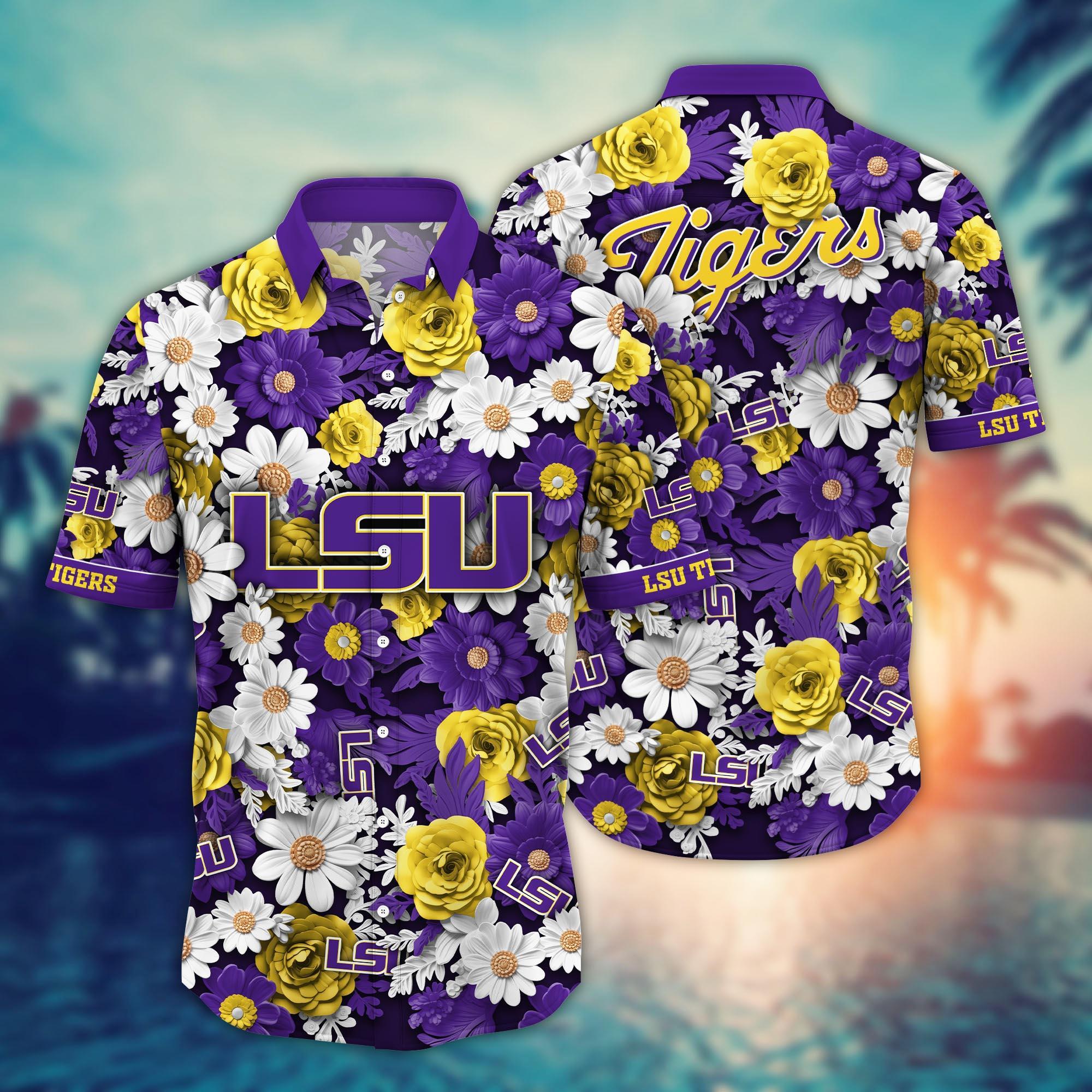 LSU TIGERS NCAA Flower Hawaii Shirt For Fans Ver 3