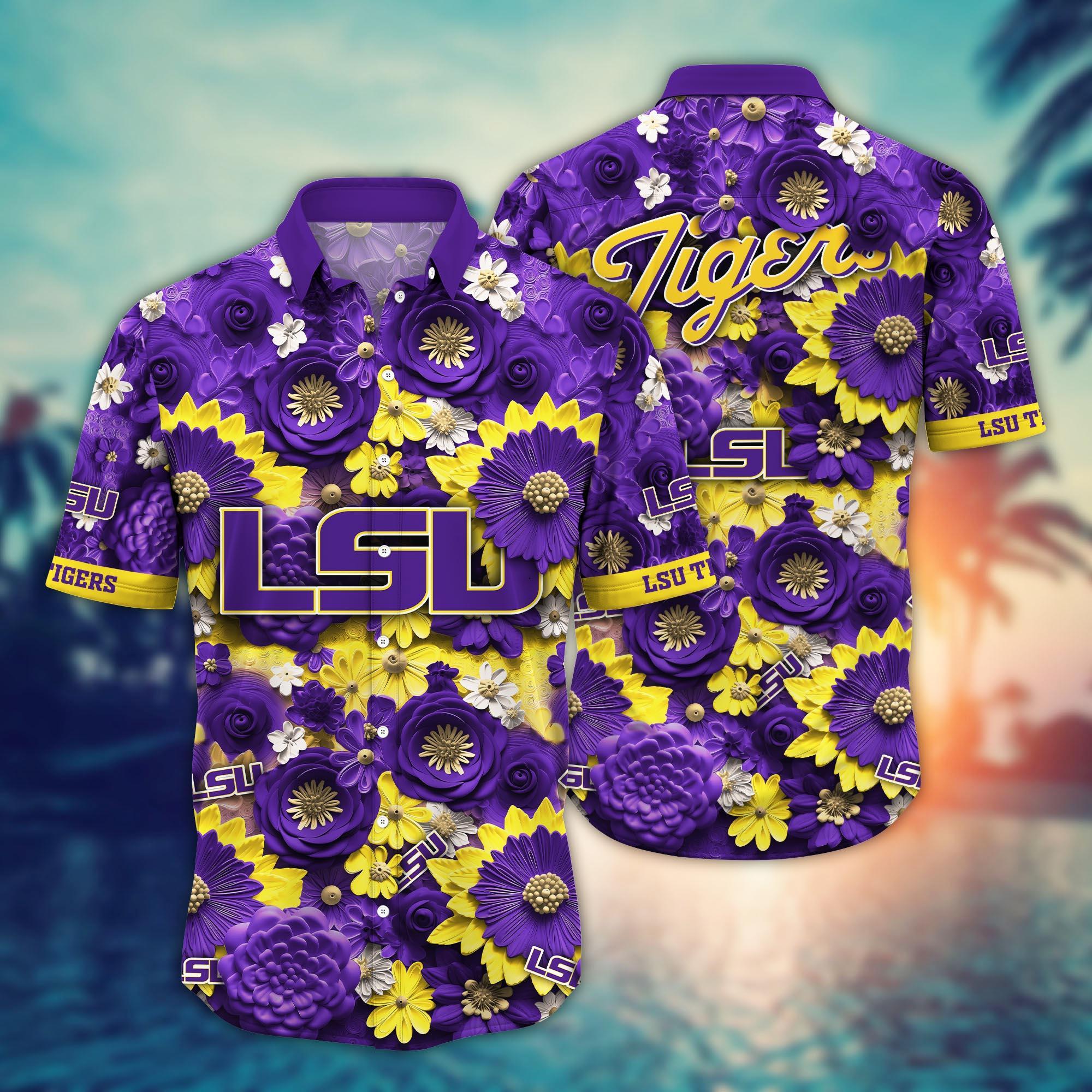 LSU TIGERS NCAA Hawaiian Shirt for This Summer Customize Shirt Any Team