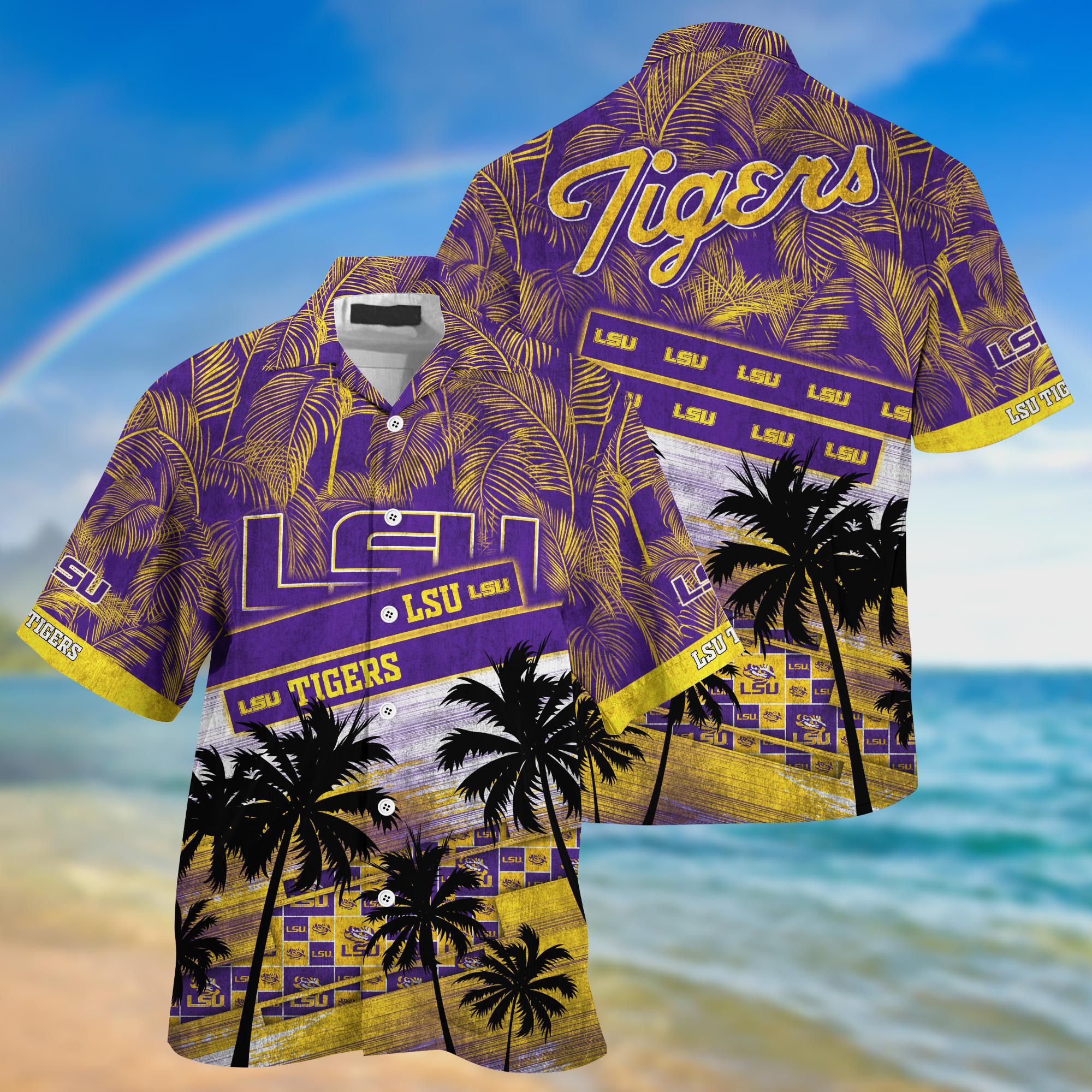 LSU TIGERS NCAA Palm Tree Pattern Hawaii Shirt For Sports Fans