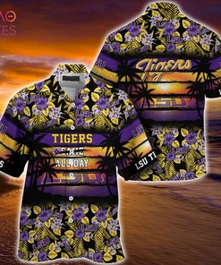 LSU TIGERS Summer Hawaiian Shirt - Sporty and Floral Pattern Shirt for Tigers Sports Enthusiasts