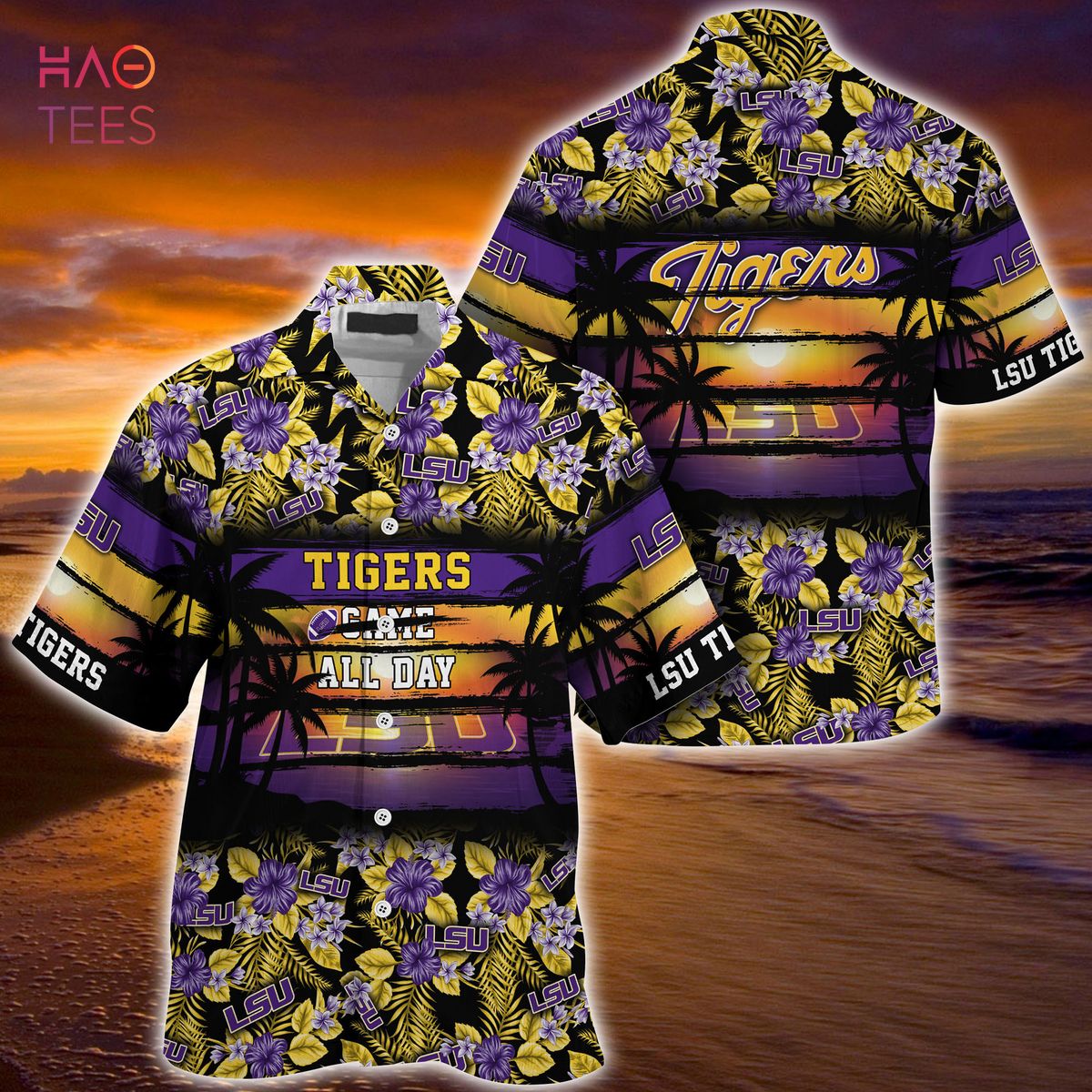 LSU TIGERS Summer Hawaiian Shirt - Sporty and Floral Pattern Shirt for Tigers Sports Enthusiasts