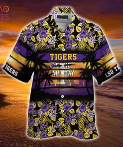 LSU TIGERS Summer Hawaiian Shirt - Sporty and Floral Pattern Shirt for Tigers Sports Enthusiasts