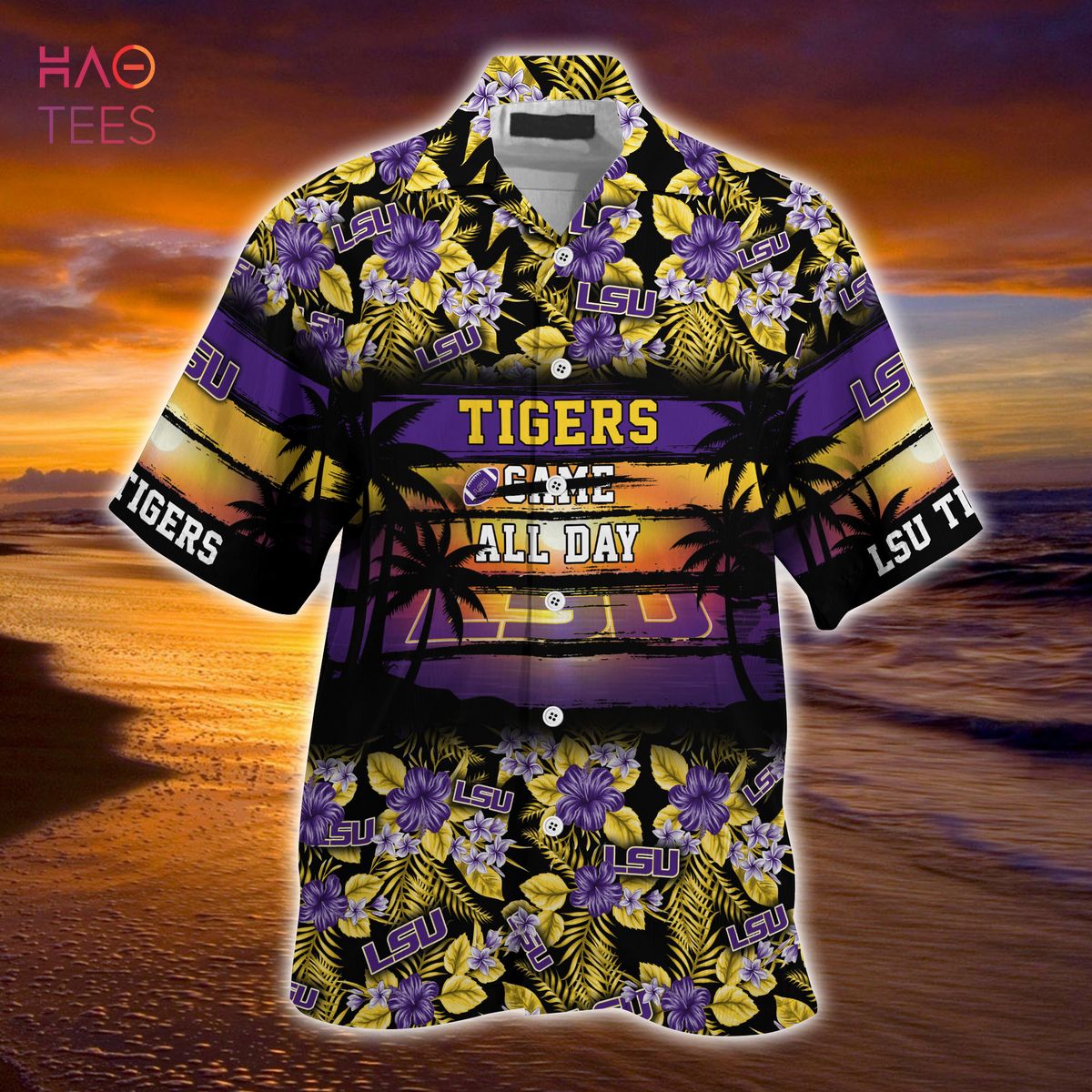 LSU TIGERS Summer Hawaiian Shirt - Sporty and Floral Pattern Shirt for Tigers Sports Enthusiasts