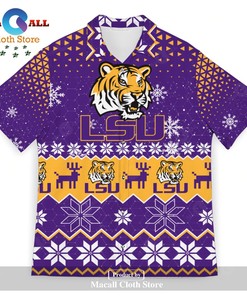 LSU Tigers Hibiscus Hawaiian Shirt with Beach Short - Perfect for Summer