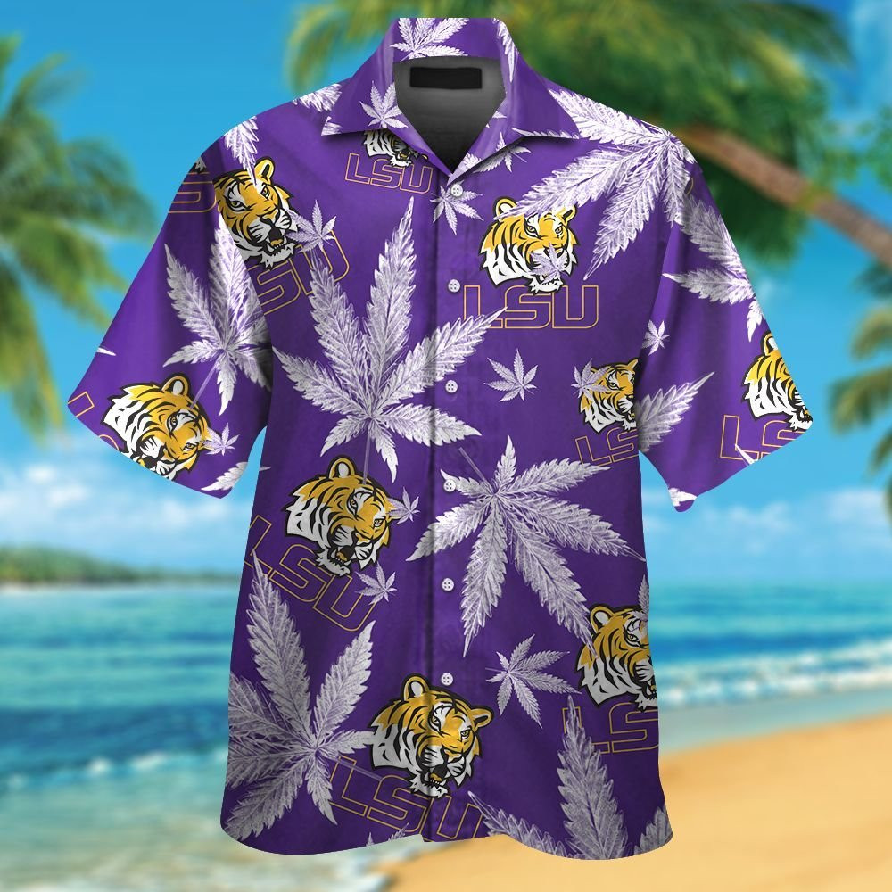 LSU Tigers Tropical Aloha Hawaiian Shirt Set for Men and Women
