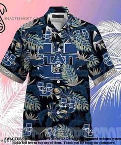 Laugh and Relax with Utah State Aggies Stress Blessed Obsessed Summer Beach Hawaiian Shirt