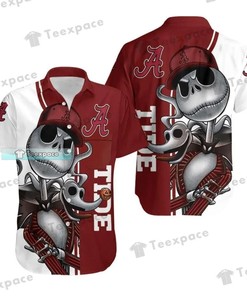 Let Jack Skellington And Zero Cheer You On 
Get Your Alabama Crimson Tide Halloween Hawaiian Shirt Now