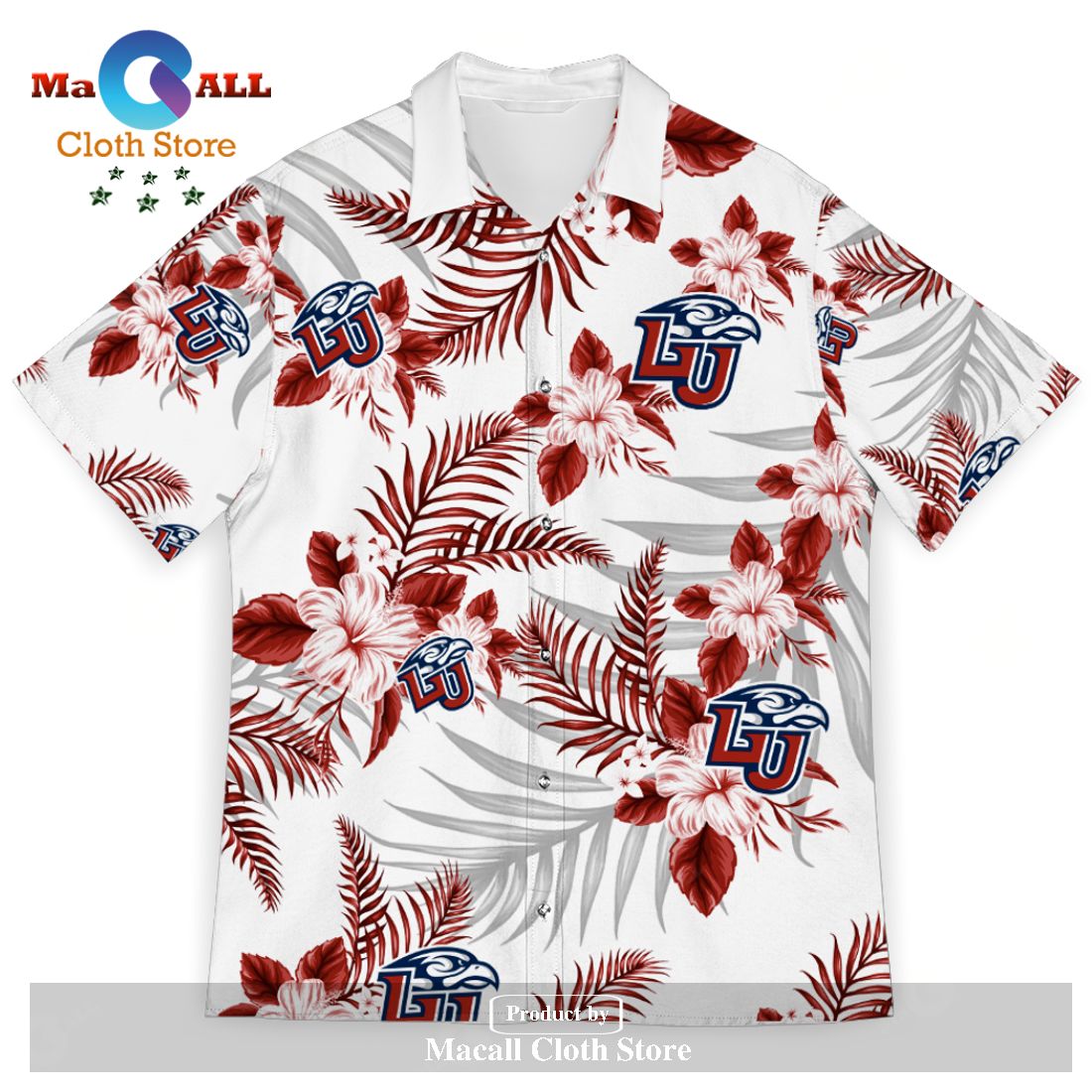 Liberty Flames Hawaiian Shirt with American Tropical Patterns - Perfect for Summer