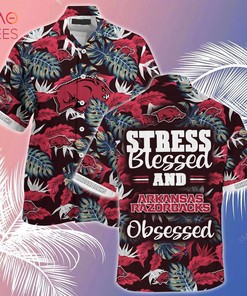 Limited Edition Arkansas Razorbacks Summer Hawaiian Shirt and Shorts - Stress Blessed Obsessed Design