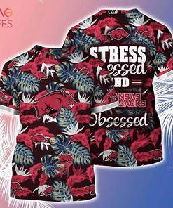 Limited Edition Arkansas Razorbacks Summer Hawaiian Shirt and Shorts - Stress Blessed Obsessed Design