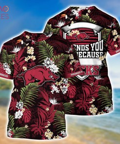 Limited Edition Arkansas Razorbacks Summer Hawaiian Shirt and Shorts with Tropical Patterns